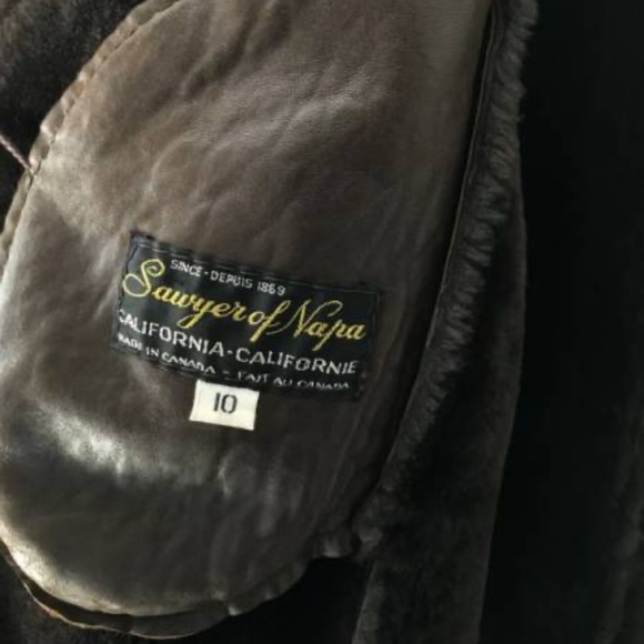 **SOLD** Vintage Sawyer of Napa Shearling Full Length Women's Coat Size S - Picture 9 of 14